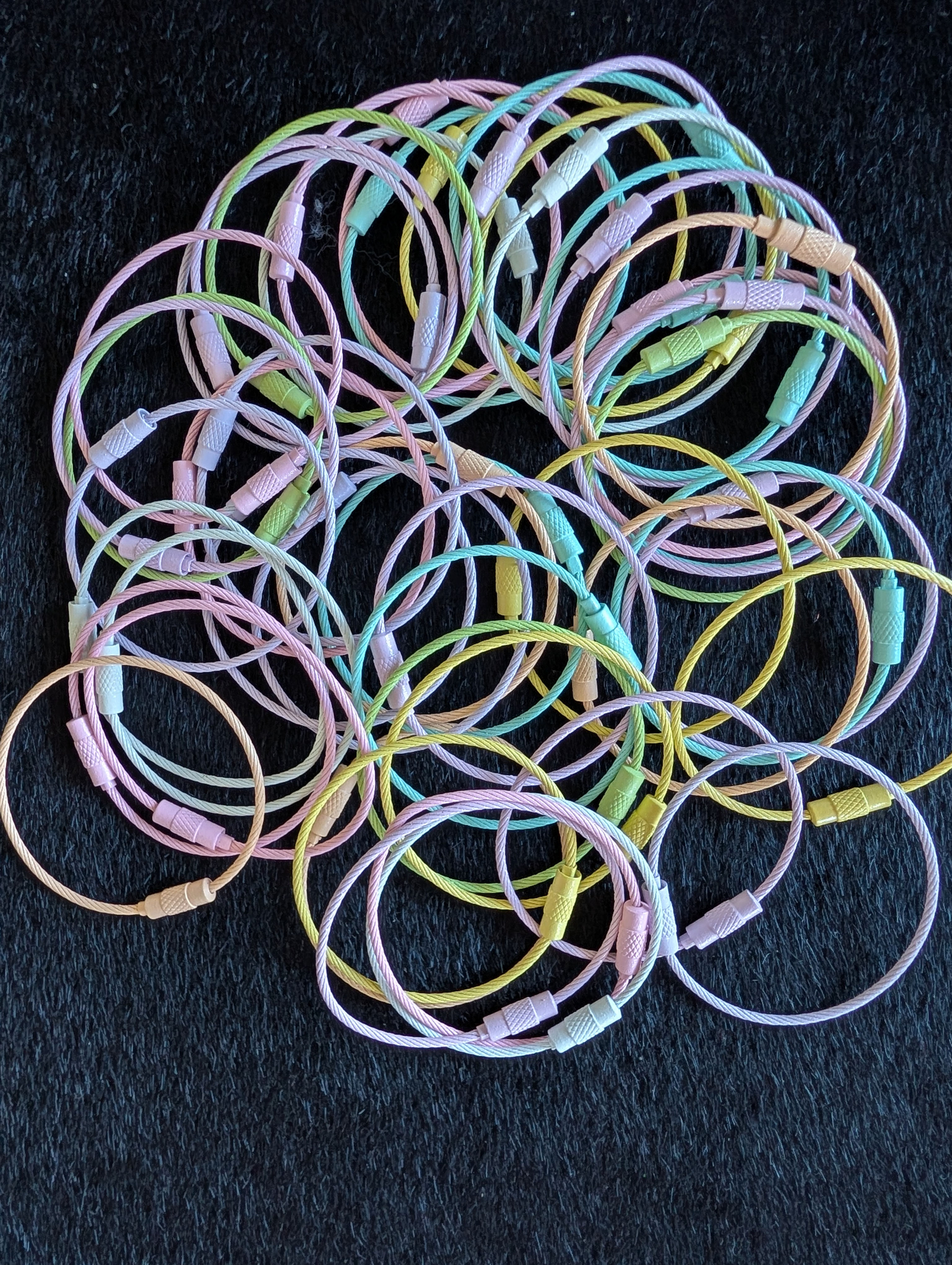 Pastel Wire rings