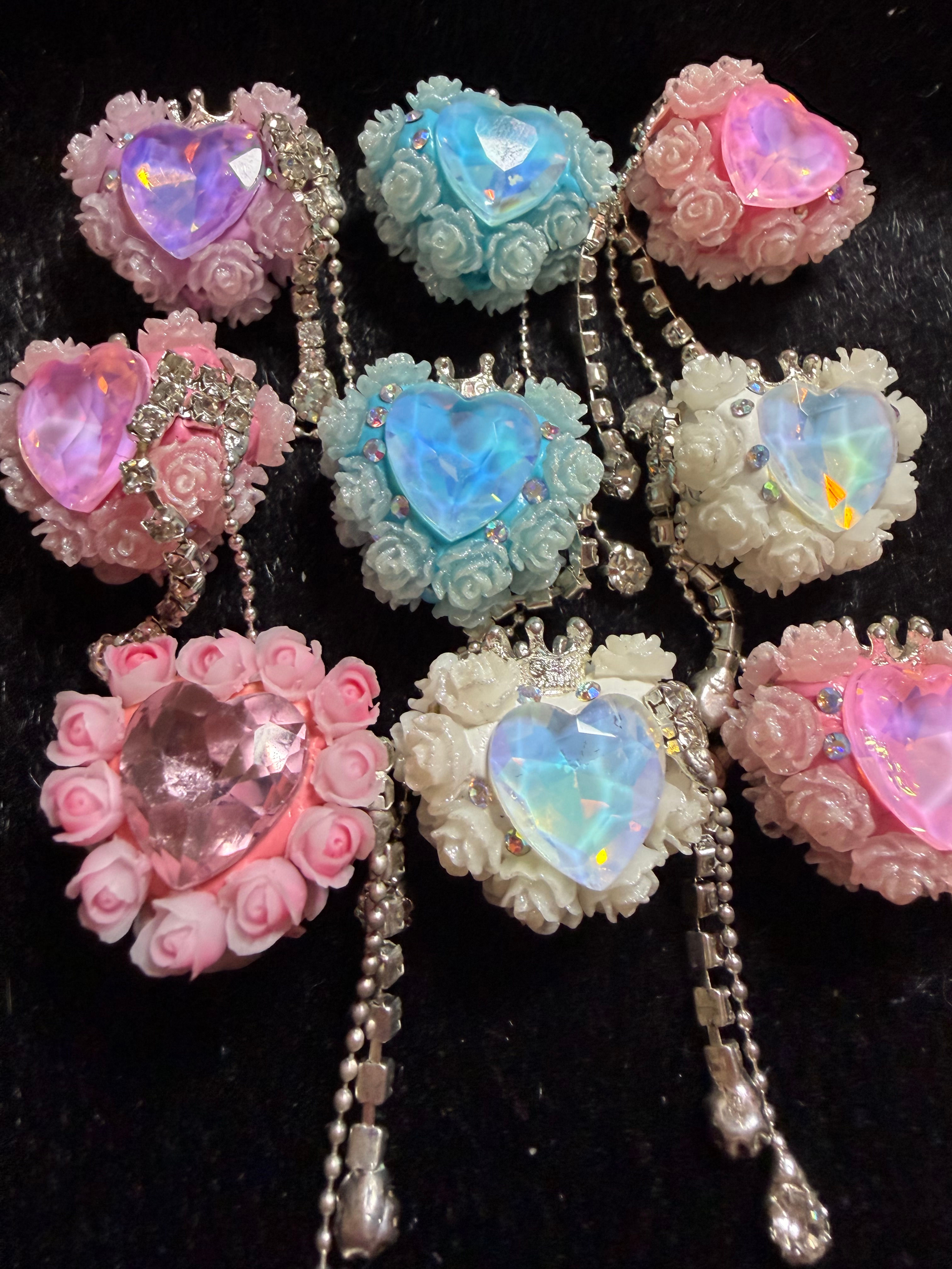 Dangle heart beads