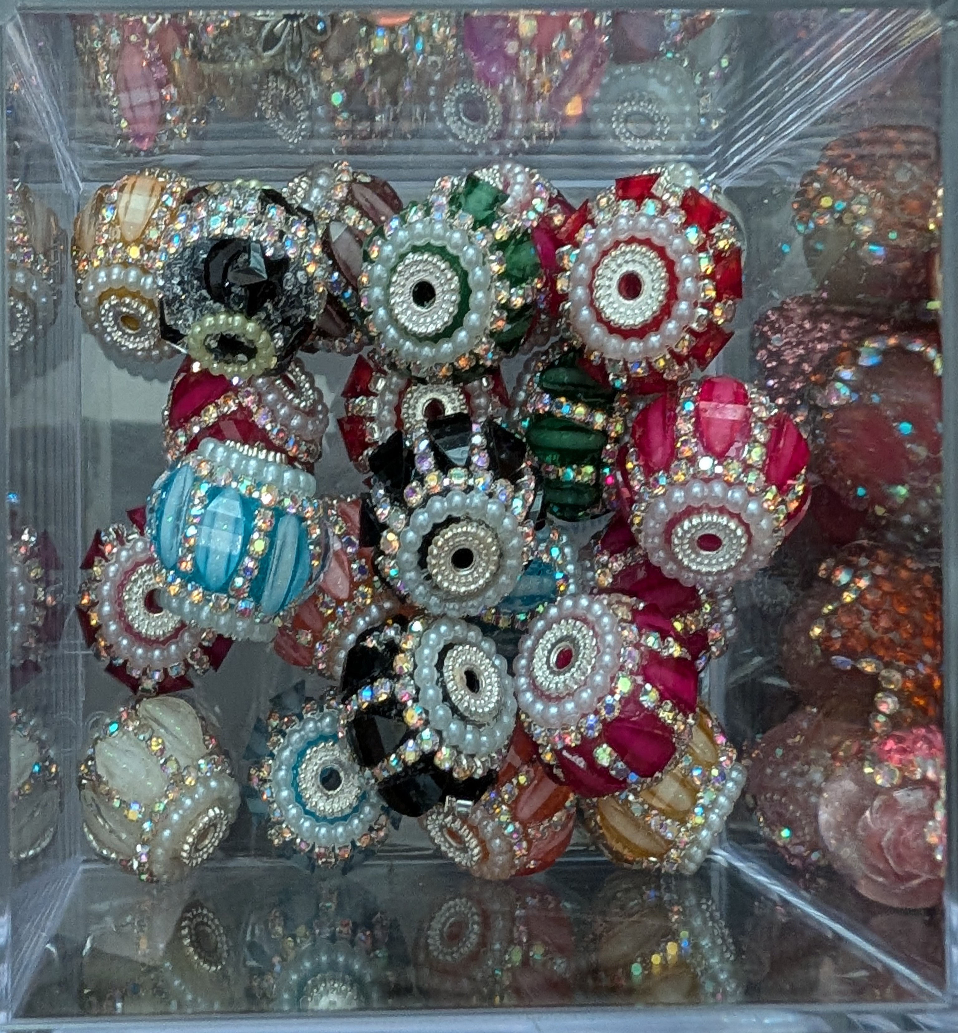 Fancy Bead with Oval Stones