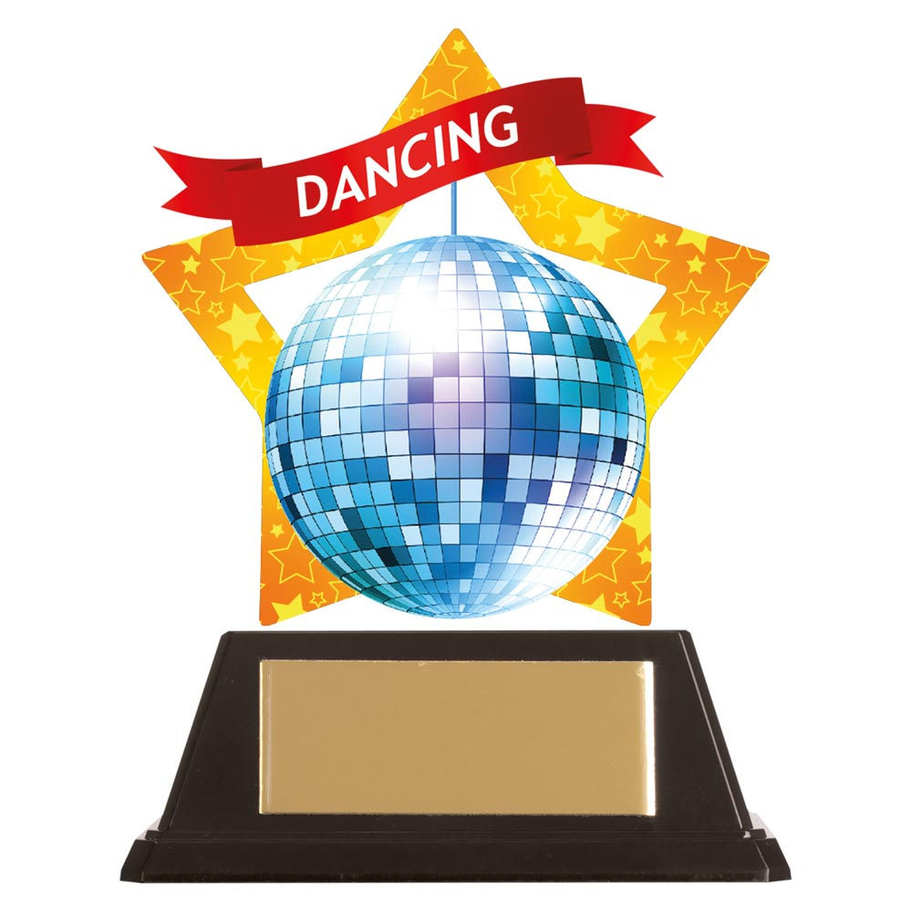 Mini-Star Glitter Ball Acrylic Plaque