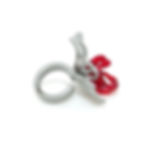 Inel din cupru și sticlă roșie