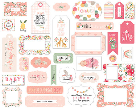 Thumbnail: WELCOME BABY GIRL FRAMES & TAGS