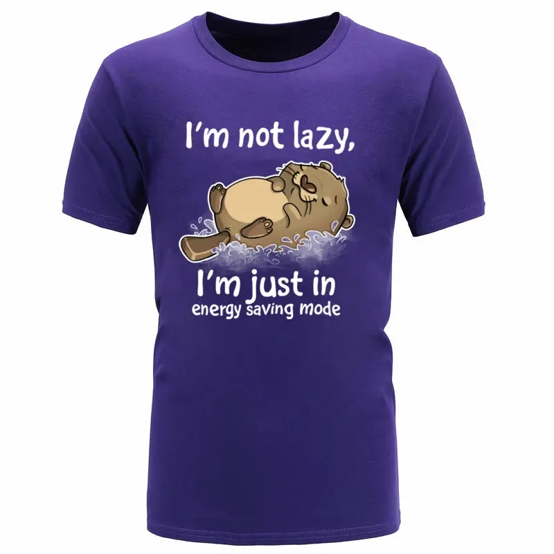 Thumbnail: Energy Saving Mode Otter Tops T Shirt Classic Printed T-shirt