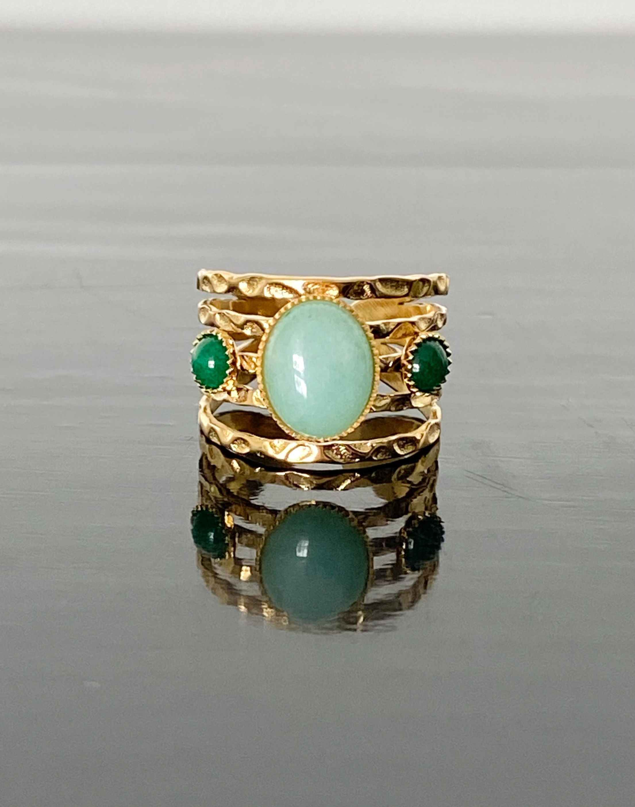 Aventurine stone ring