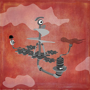 ludismo macabrojo 8 alt. Grotesque mask dripping with despair.