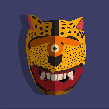 mascarojo 24. The twenty-fourth mascarojo embraces the solitude necessary for deep artistic work. This introspective figure understands that genuine creation often happens in the spaces between public attention, where ideas can gestate without the pressure of immediate judgment. The eye watches inward as much as outward, mapping the terrain of the artist's inner landscape with scientific precision. A meditation on the private moments that give birth to public revelations. creation as breathing / I love art more than life!"