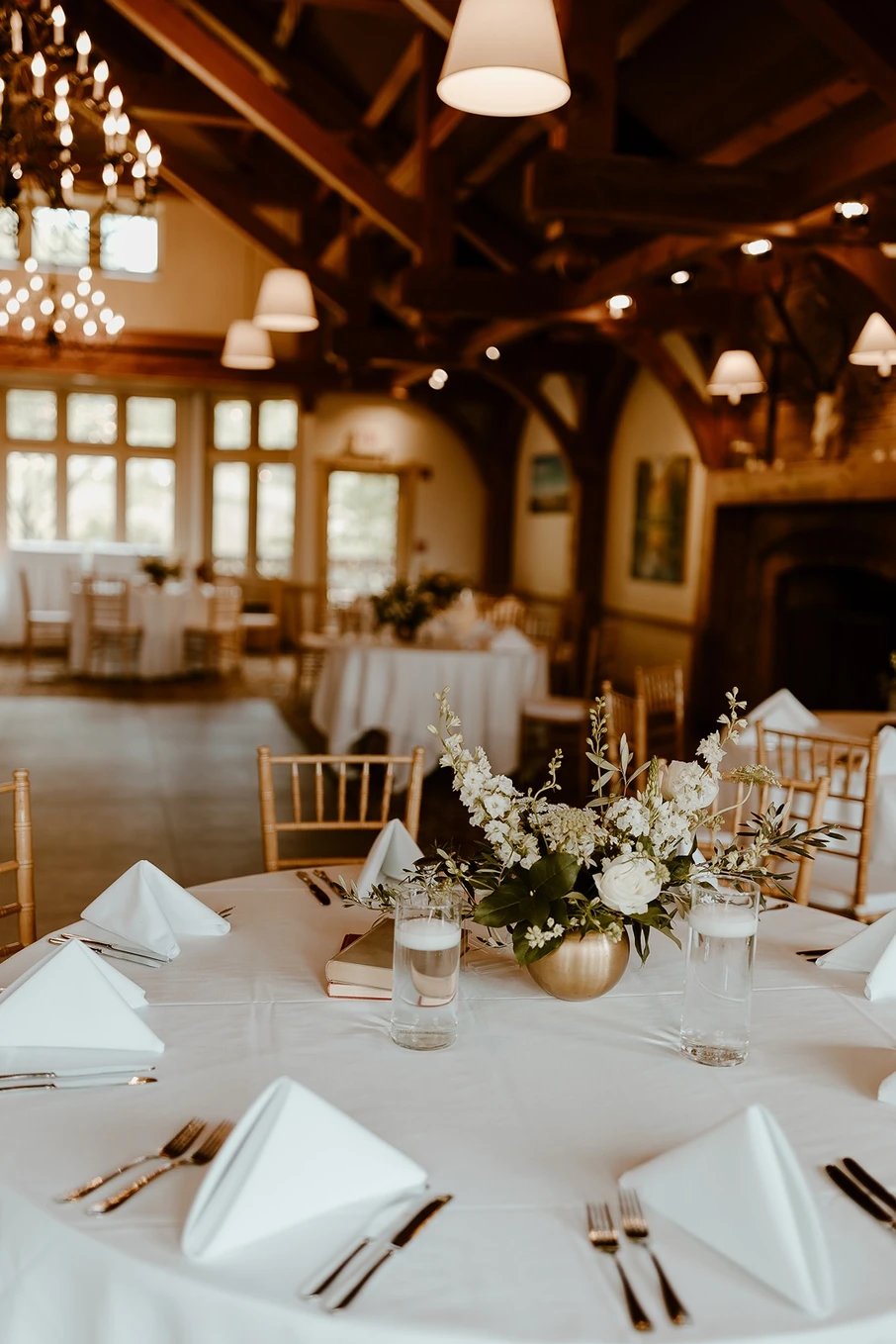 indoor wedding reception at Vermont venue