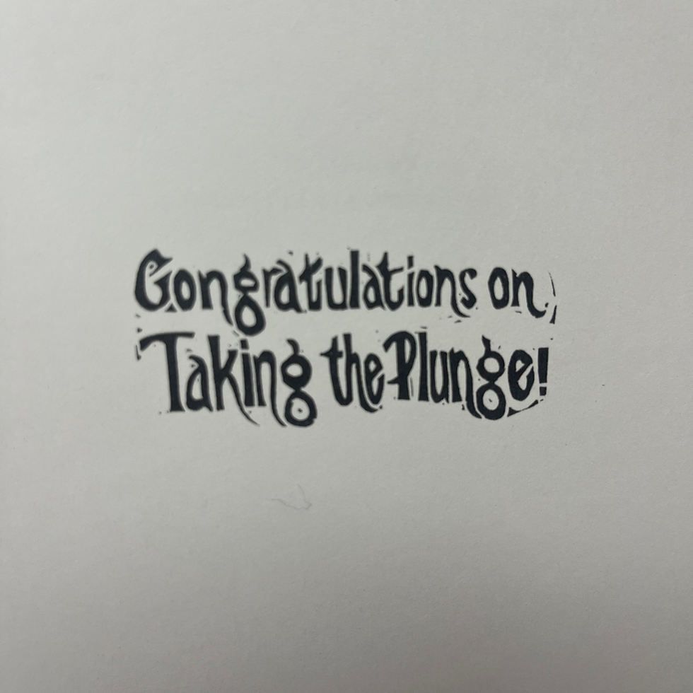 Thumbnail: Taking the Plunge Wedding Card