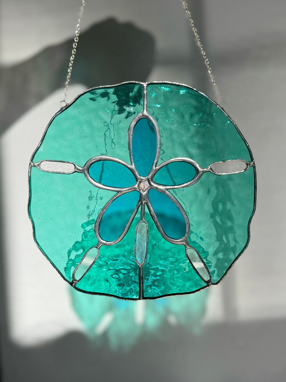 Thumbnail: beach stained glass, ocean stained glass, sea art, ocean art, sea life art, glass sea life, beach lover gifts, stained glass