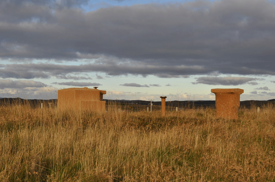 General view of sculptural installation at Walls ROC Post, Recount, Roxane Permar and Susan Timmins,