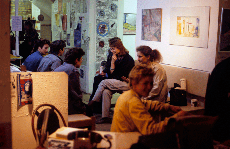Chatting during Our Territory exhibition