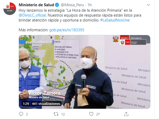 MINSA LANZA ESTRATEGIA "LA HORA DE ATENCIÓN PRIMARIA"