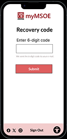 recovery code - prototype sample