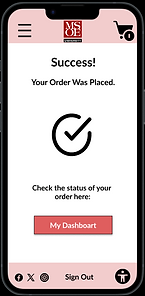 success message for order completion - prototype sample 4