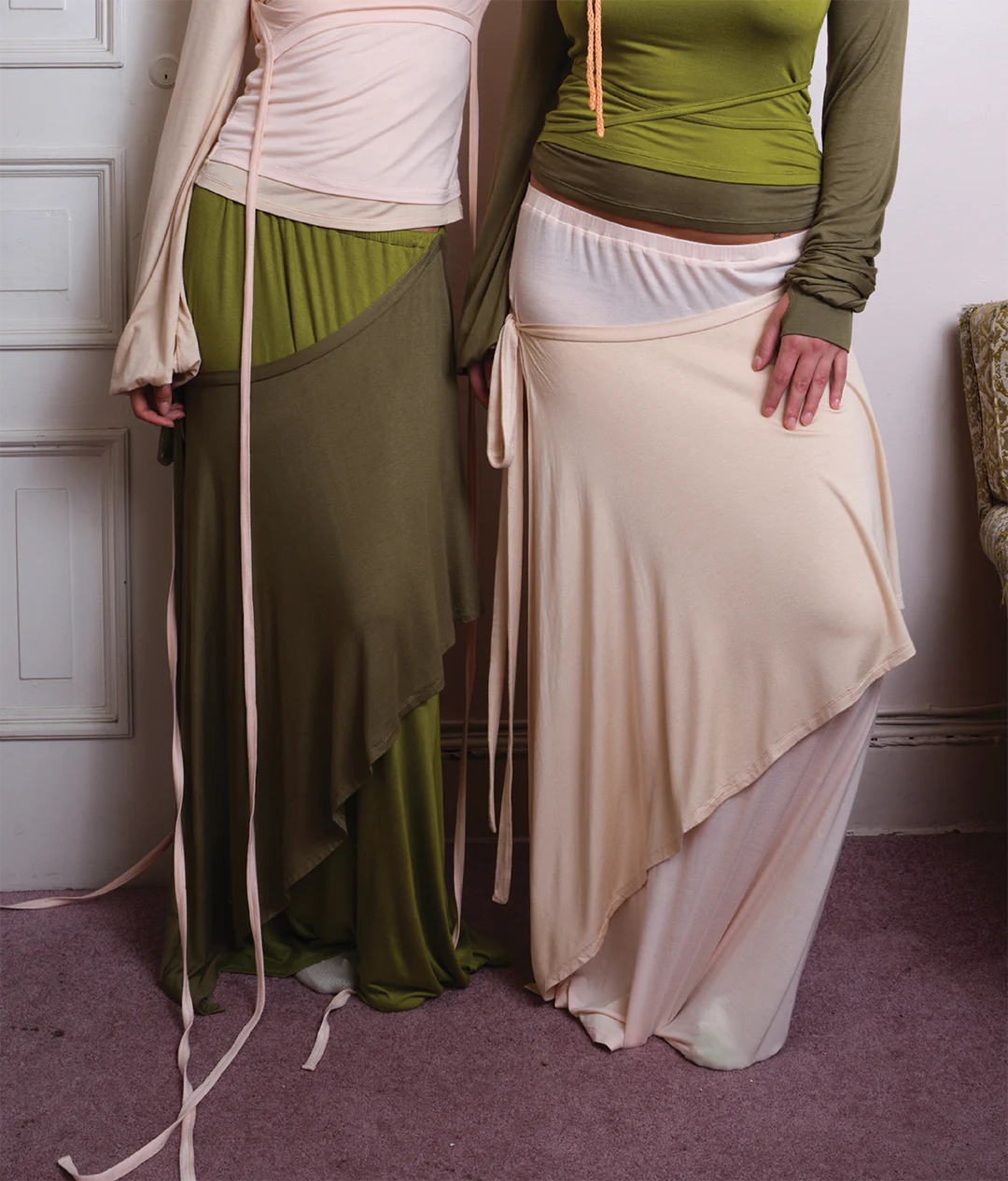 verconiik jersey knit wrap skirt