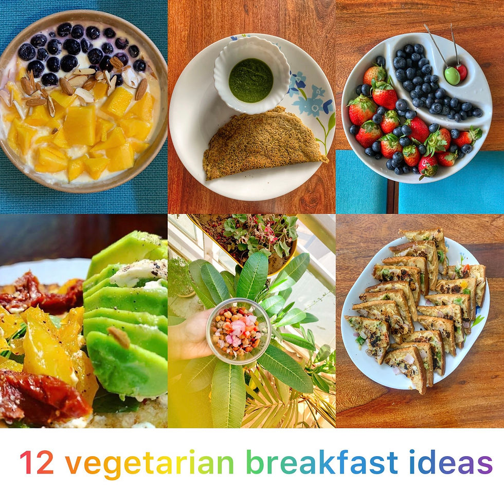 12 healthy breakfast ideas for vegetarians, especially in India
