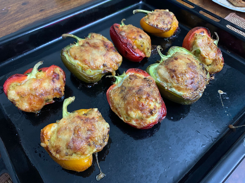 Stuffed capsicum – fancy but easy baking recipe (cook to impress)