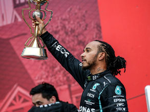 Lewis Hamilton becomes first black British driver to win 100 F1 races