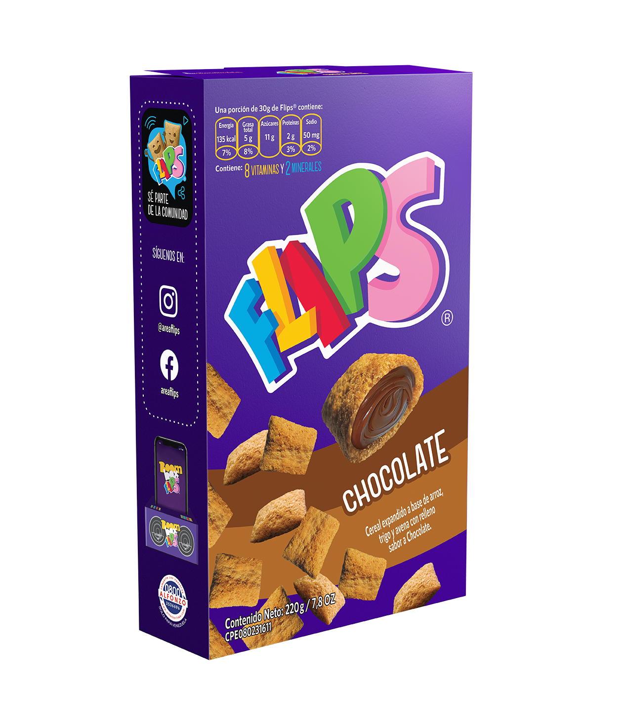 FLIPS 220GR CHOCOLATE