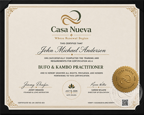 Bufo (5-MeO-DMT) Practitioner Certification Program Deposit