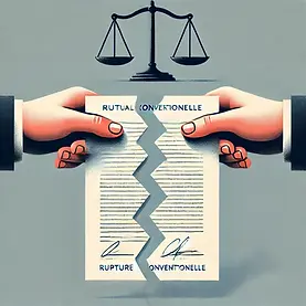 Deux mains déchirant un contrat : indemnité de rupture conventionnelle