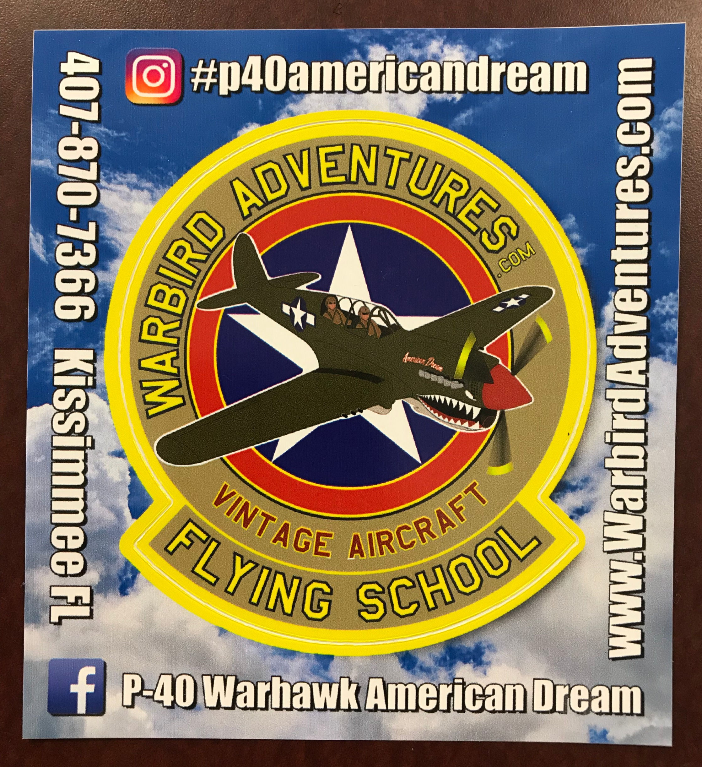 P-40 "American Dream" Vinyl Decal