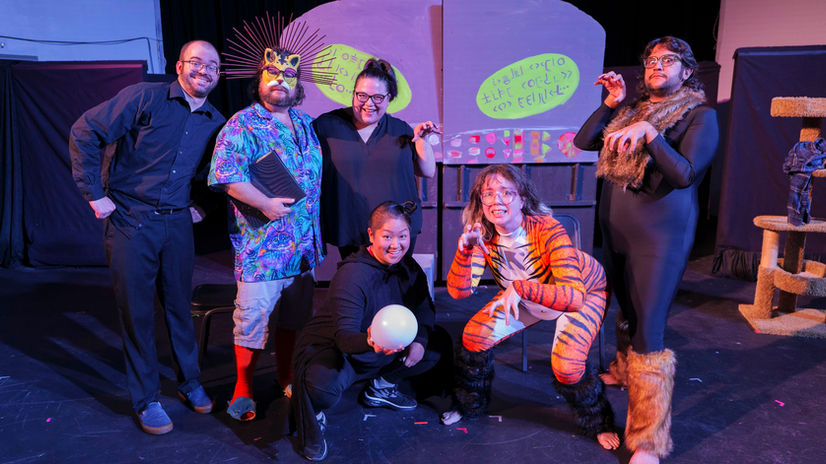 Theatre Crude Fringe Festival 2022. Cast of The CatMaster Cycle by Chaotic Goods Productions. Photo by Dennis Spielman.