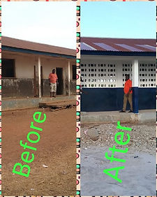 School building project before and after