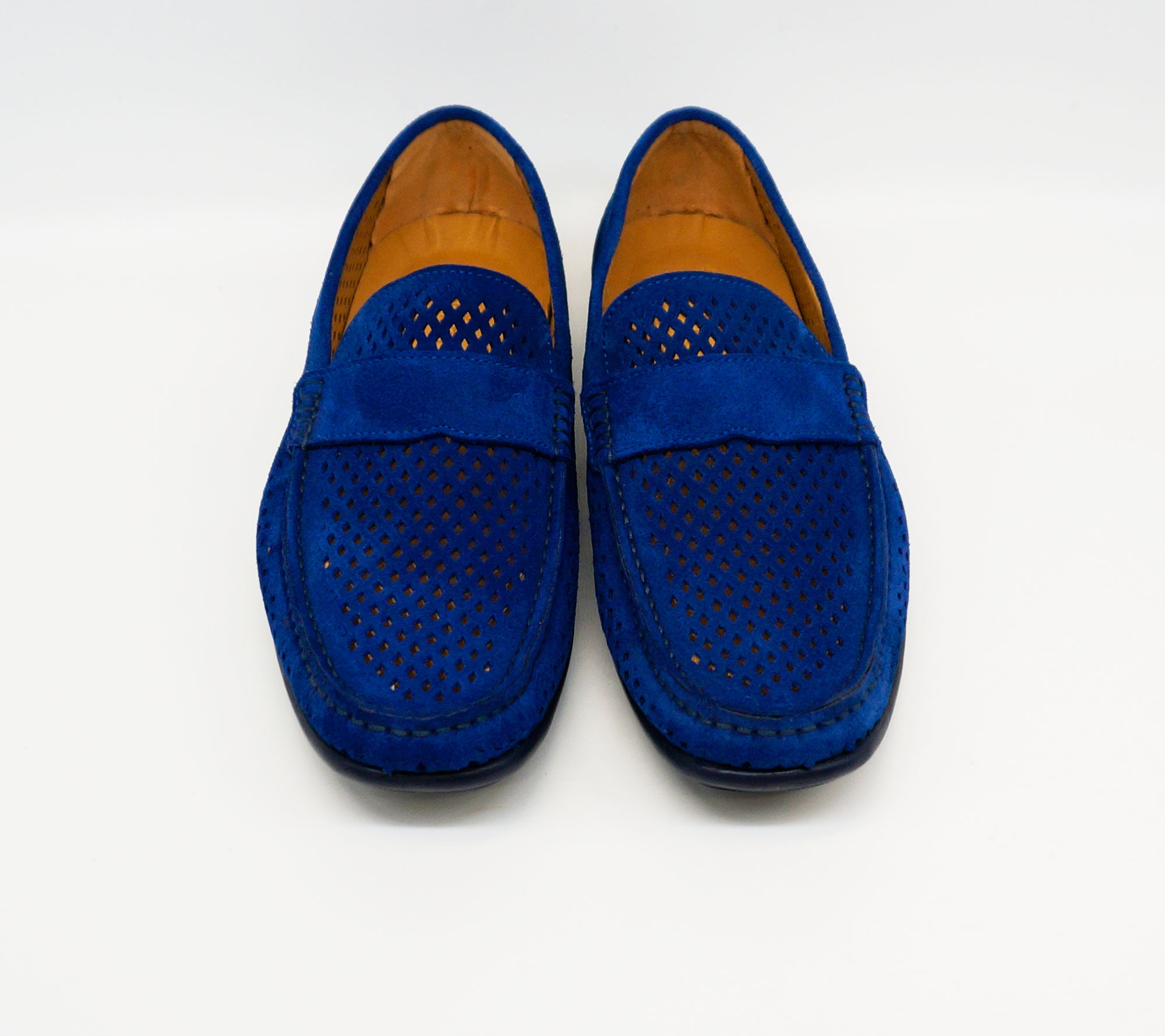 Andrew Kenneth Perforierte Mokassin in Blau