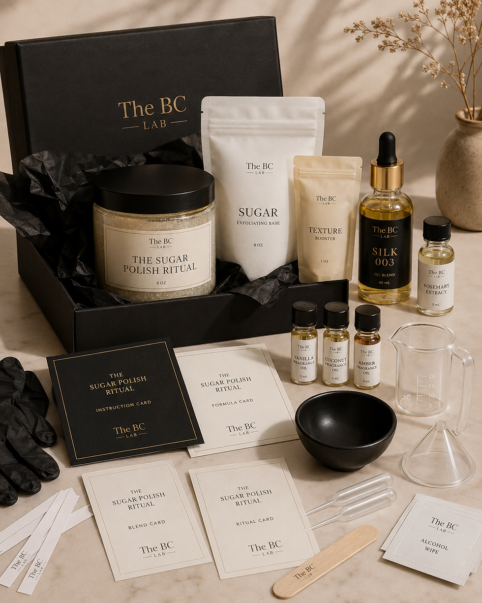 The Sugar Polish Ritual DIY sugar body scrub kit by The BC Lab