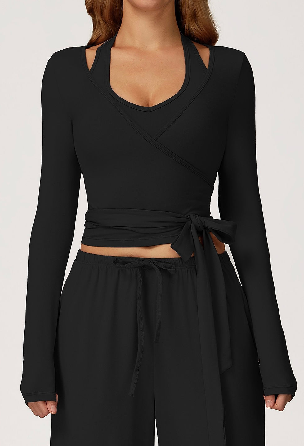 Thumbnail: Contour Wrap Long Sleeve Top