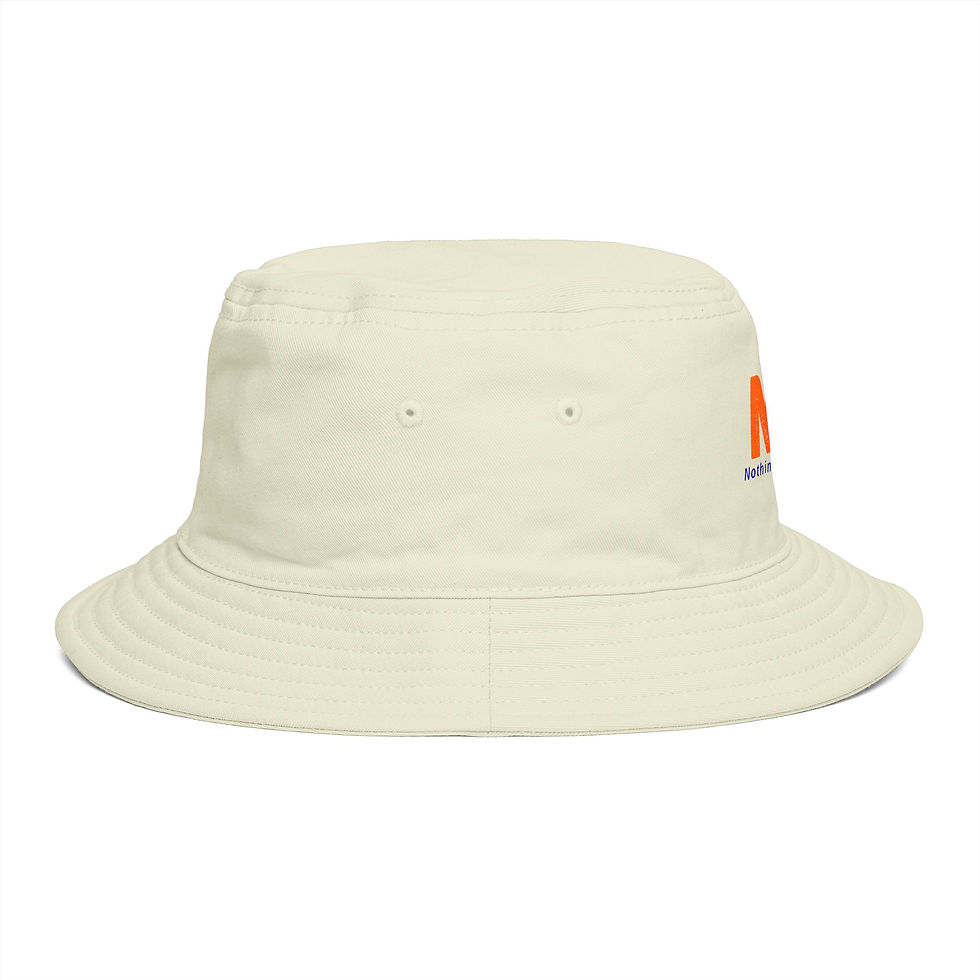 Thumbnail: Orange and Blue Nothing Is This Life Bucket Hat 