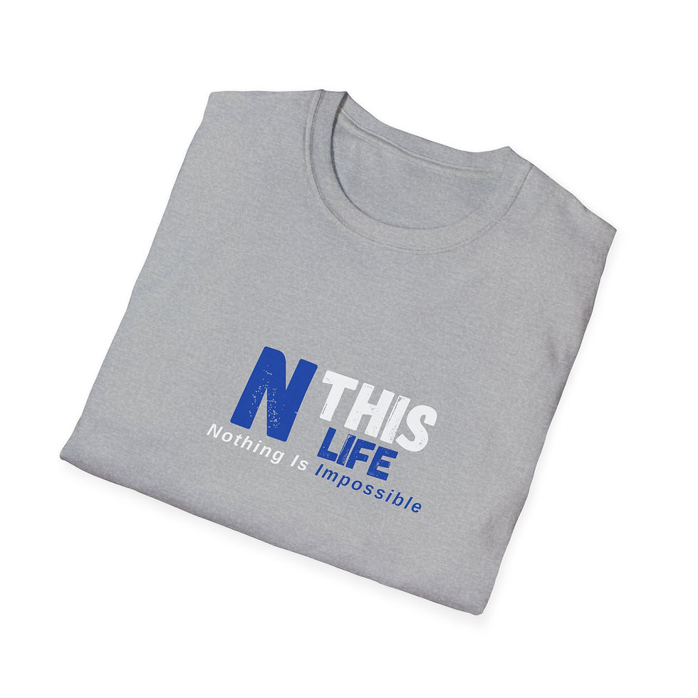 Thumbnail: blue and white N This Life T-Shirt 