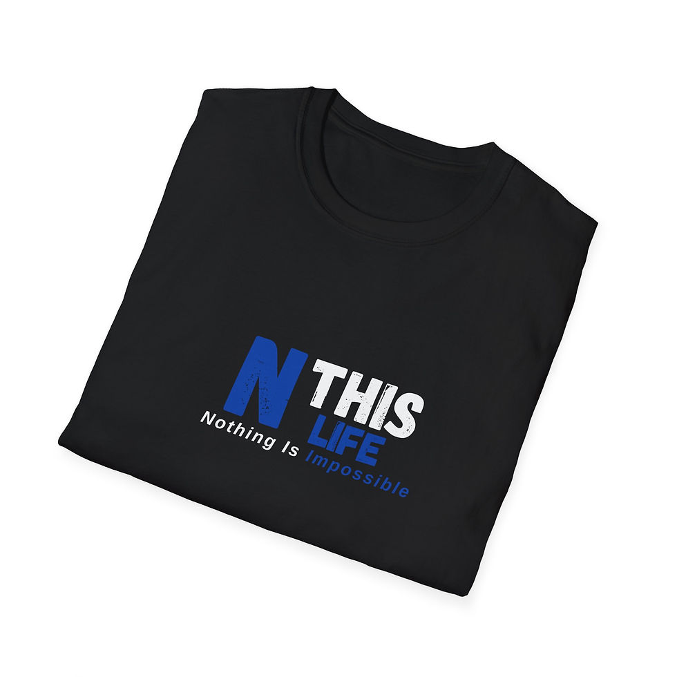 Thumbnail: blue and white N This Life T-Shirt 