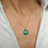 Miniature : Collier "Stone" Onyx vert pendentif