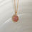 Miniature : Collier Floating Strawberry Quartz en Plaqué Or