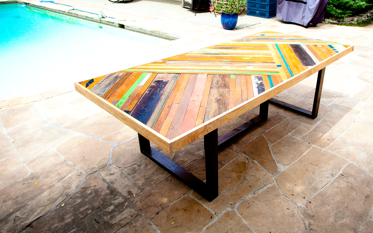 Custom Chevron table