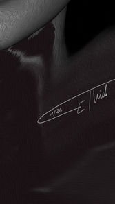Detailaufnahme der handschriftlichen Signatur und Editionsnummer 2/26 von Carola E. Thiele auf dem Werk „Forestwoman“. Dokumentation der limitierten Auflage und Authentizität.