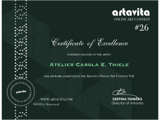 Certificate of excellence