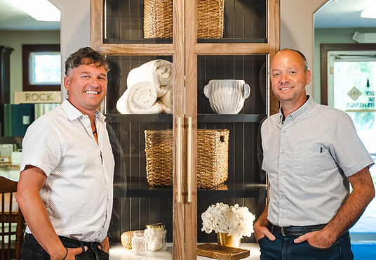 Co-founders of Hoosier House Furnishings; Dennis Yoder and Loren Miller.
