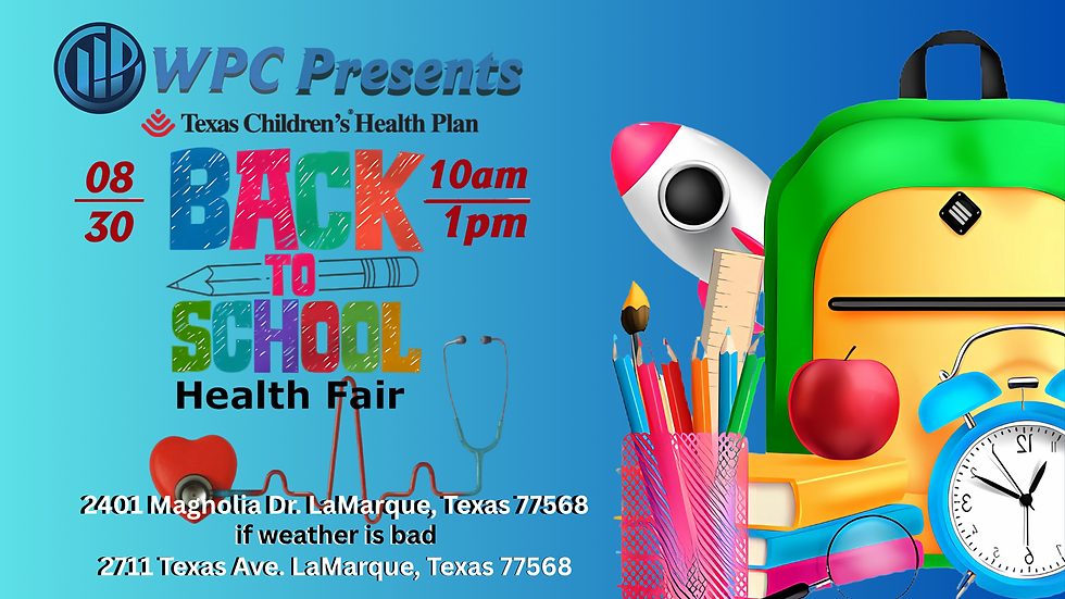 **Notice Address Change** Back 2 School Health Fair