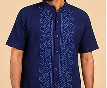 Blue navy geometric