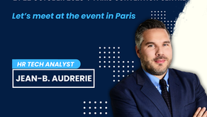 Portrait of Jean-Baptiste Audrerie, HR Tech Analyst, promoting his participation at Unleash World 2025 held at the Paris Convention Centre on October 21-22, 2025. The visual features the Unleash World branding, event dates, and invitation text: “Let’s meet at the event in Paris,” with Jean-Baptiste Audrerie standing confidently in a business suit.