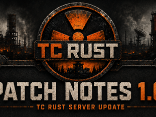 An image depicting TC Rust's first patch notes.