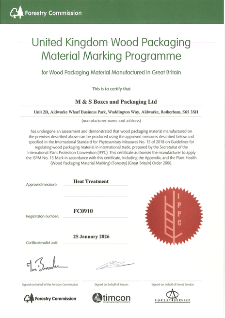 ISPM15 certified FC910