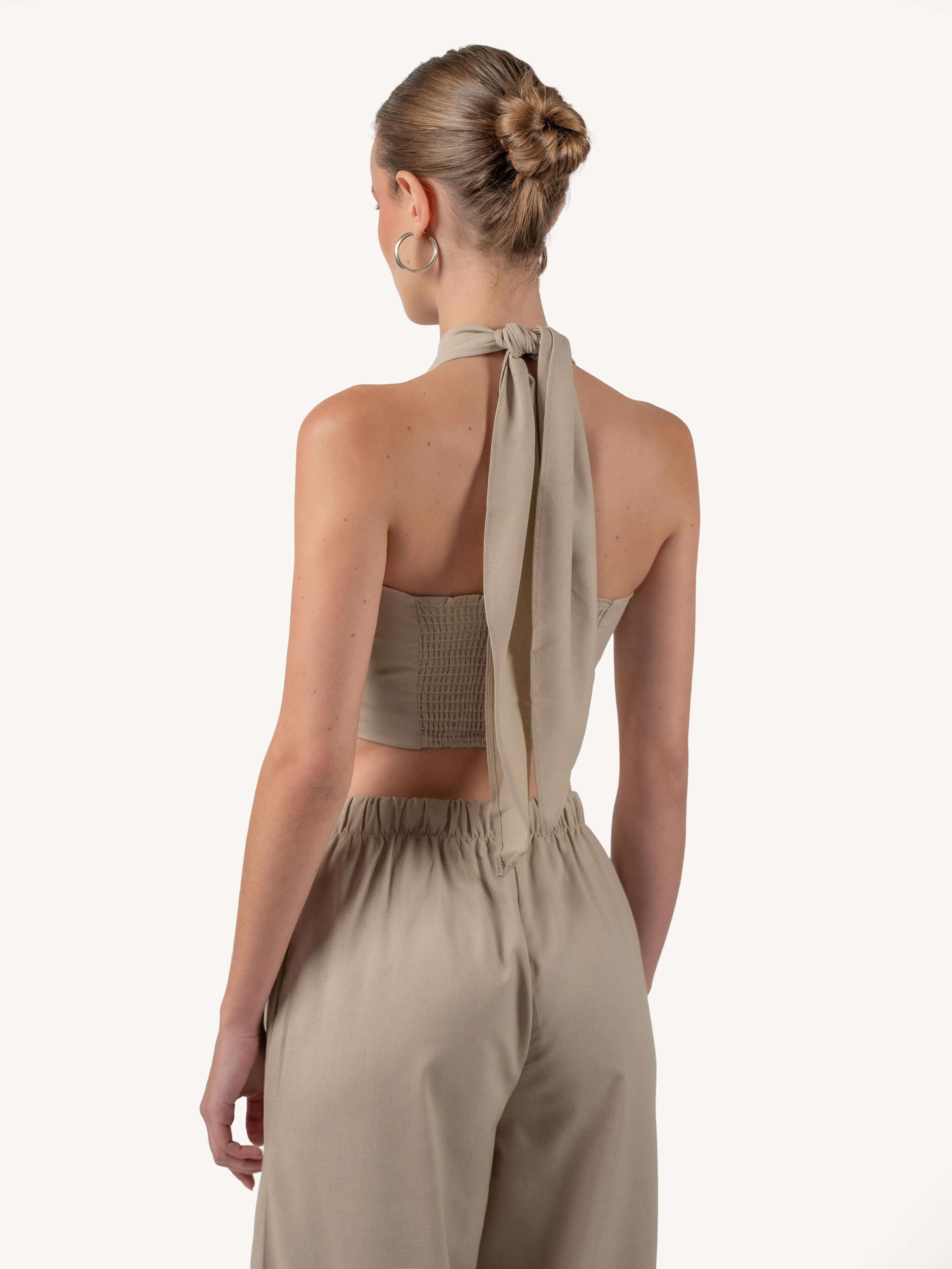Beige Linen Pants