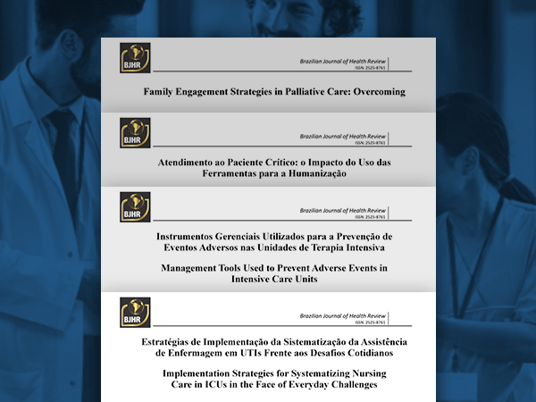 Foto dos títulos dos artigos no site da revista