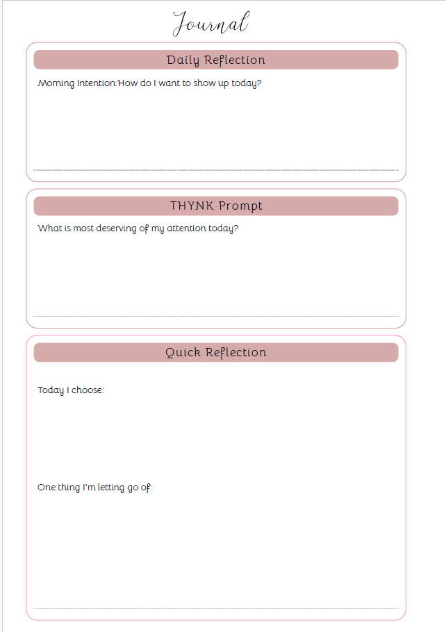 THYNK™ Plan Life Well Journal