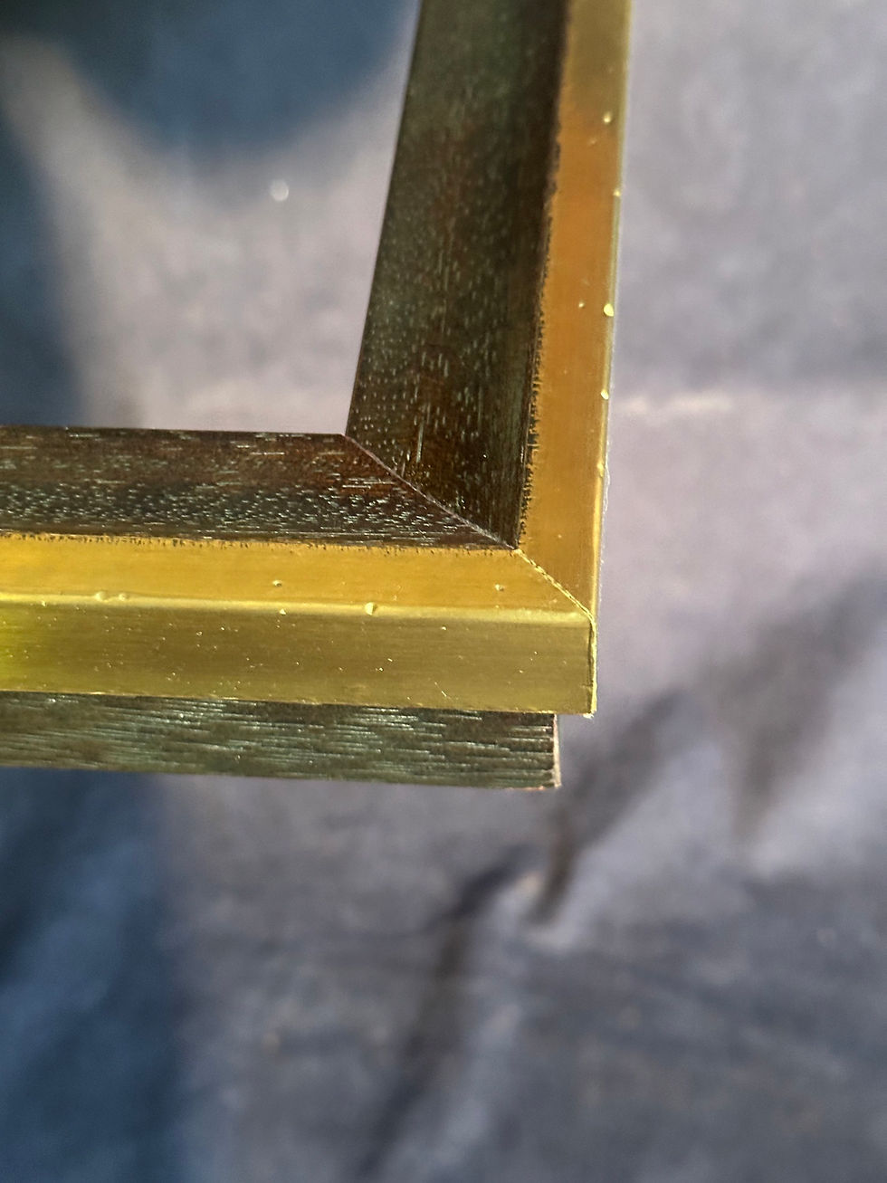 Thumbnail: Walnut and metal picture frame 
