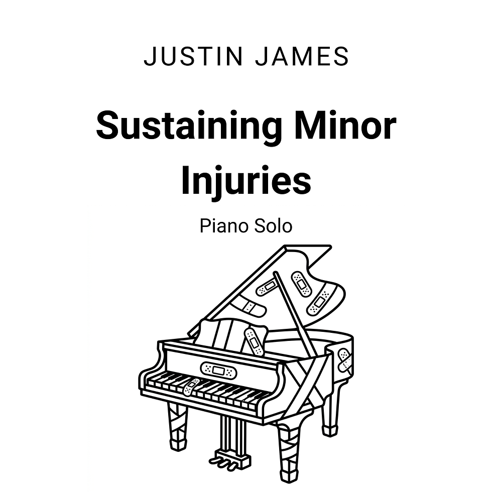 Sustaining Minor Injuries piano sheet music by Australian composer Justin James